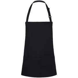 KARLOWSKY Kochschürze, Kurze Latzschürze Basic mit Schnalle und Tasche (One Size)