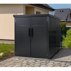 Westmann Fahrradgarage "Velos 1", inkl. Boden,schwarz,222 x 133 x 151 cm (L x B x H)