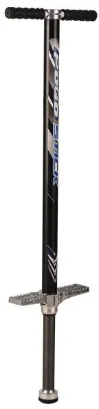 Relaxdays Pogo Stick für Kinder oder Erwachsene Schwarz,Silber