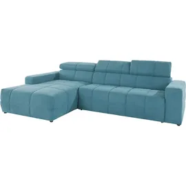 DOMO collection Ecksofa »Brandon große Ausführung B/T/H: 289/177/80 cm, auch in Leder und Cord«, mit Kopfteilverstellung, wahlweise Sitztiefenverstellung, L-Form