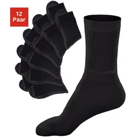 GO IN Tennissocken 12er Pack Schwarz 47-50