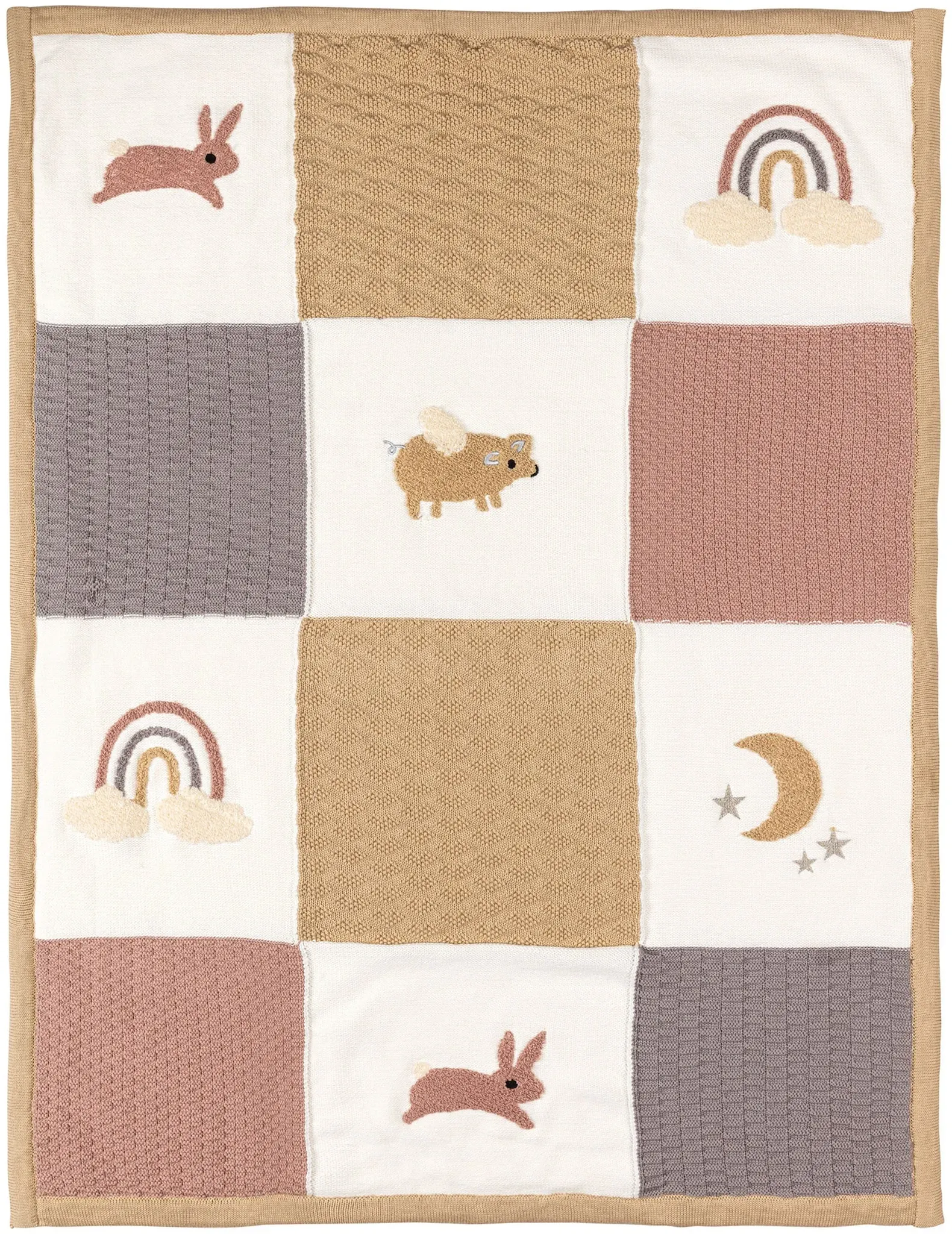 BORNINO HOME Babydecke Winter-Kuscheldecke Little Cloud Dancer 80x100 cm, mehrfarbig