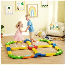 aiyaplay Balancierbalken Kinder, Schwebebalken mit 25 Balanciersteine,