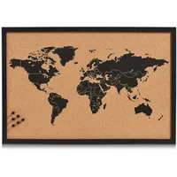Zeller Pinnwand 60 x 40 cm Kork braun/schwarz