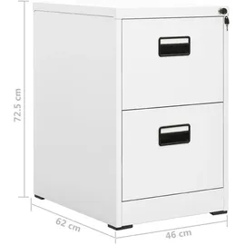 vidaXL Aktenschrank 46 x 62 x 72,5 cm Weiß