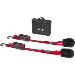 ACEBIKES Premium Deluxe Spanngurtset, schwarz-rot