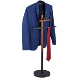Relaxdays Herrendiener mit Ablage Schwarz/Braun