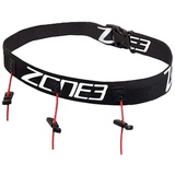 ZONE3 Ultimative Startnummer Gürtel, schwarz/weiß/rot, One Size