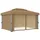 vidaXL Pavillon mit Vorhang 4 x 3 m taupe