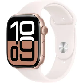 Apple Watch Series 10 GPS 46 mm Aluminiumgehäuse roségold Sportarmband blassrosa M/L