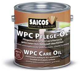 SAICOS WPC Pflege-Öl, braun transparent, Pflegemittel für verwitterte und angeraute WPC-Oberflächen, 2,5 Liter - Dose