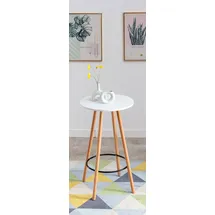 CLP Mijas Stehtisch Ø 60 x 107 cm weiß/natur