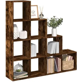 vidaXL Raumteiler-Bücherregal 4 Stufen 131,5 x 29 x 131,5 cm Braun