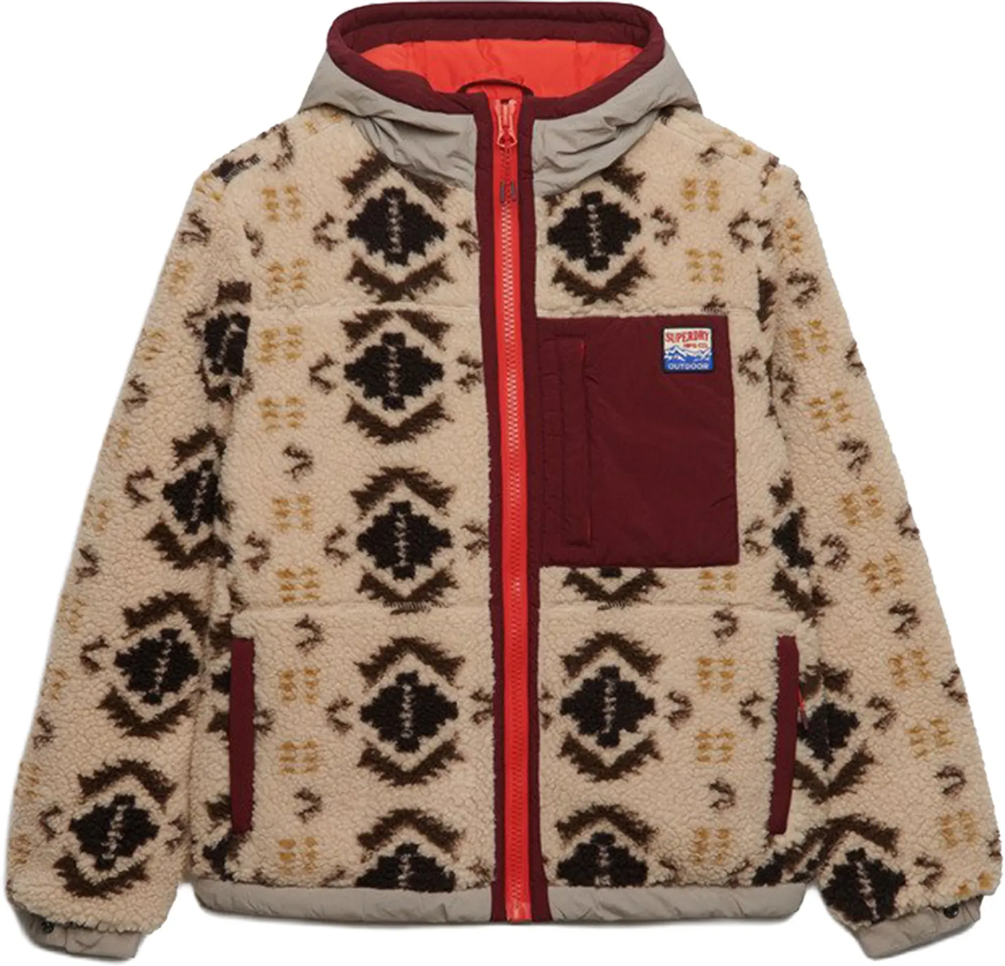 Superdry & Co Sherpa Jacquard Fleece Hybridjacke