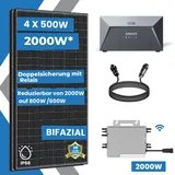 2000W Balkonkraftwerk mit Speicher und DEYE 2000W WIFI Wechselrichter PV Anlage