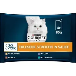 GOURMET Perle 4x85g Truthahn, Thunfisch, Ente & Lamm