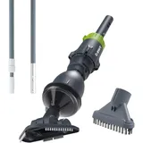 (NEU 2026) BWT Poolsauger ES02 Akku Poolreiniger, kabelloser Pool Bodensauger mit USB-Ladung, 30min Laufzeit, inkl. Teleskopstange, für Whirlpool Aufstellpool bis 10000l