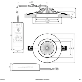 EVN LED-Deckenleuchte PS54140102 1-flg.