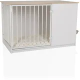 hjh living PAWHOME XL 102 x 60 x 65,5 cm Weiß/Eiche
