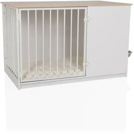 hjh living PAWHOME XL 102 x 60 x 65,5 cm Weiß/Eiche