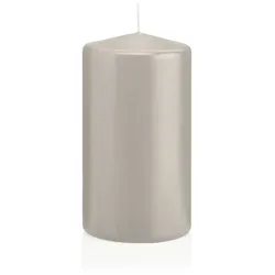 Wiedemann Kerzen Stumpenkerzen Zinn Grau 130 x Ø 68 mm, 12 Stück