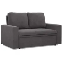 mebligo Sofa mit Schlaffunktion NEO, Wohnzimmer Sofa 2-Sitzer 148x87cm, Cord Dunkelgrau - Dunkelgrau