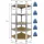 ECD Germany ECD-Germany Lagerregal Silber, Holzwerkstoff, 70x180x70 cm Freizeit, Heimwerken, Werkstatt