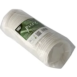 PAPSTAR 50 Dom-Deckel, C-PLA rund Ø 9 cm · 2,1 cm weiss