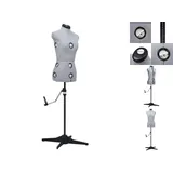 vidaXL Schneiderpuppe Verstellbar Weiblich Grau S Größe 33-40