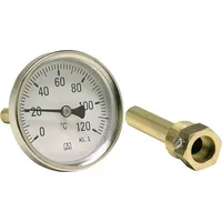 Afriso Bimetall-Industriethermometer DN15 Ø 63mm, 0-60°C