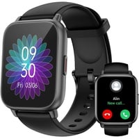 Smartwatch für Männer und Frauen, HD-Touchscreen, Fitnessuhr mit-Überwachung, Herzfrequenz, Schlafüberwachung, Schrittzähler,Trainingsmodi And... - Schwarz