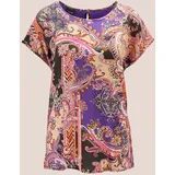 Madeleine Jerseyshirt mit Unikat-Print in ultraviolett multicolor), | Gr.: 44