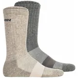 Salomon socken 2 paar Salomon EVASION crew grau - 36-38