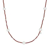 GIORGIO MARTELLO MILANO Collier "mit Süßwasser-Perlen und Ziersteinen, Silber 925", silber, GIORGIO MARTELLO MILANO, Halsketten, Damen, 90cm, Silber 925 (Sterlingsilber), Collier