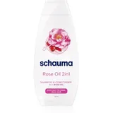 Schwarzkopf Schauma Rose Oil Shampoo und Conditioner 2 in 1 für die leichte Kämmbarkeit des Haares 400 ml