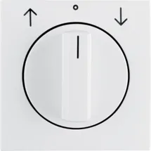 Berker Zentralstück mit Drehknopf für Jalousie-Drehschalter, S.1/B.x polarweiß glänzend