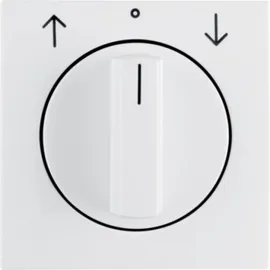 Berker Zentralstück mit Drehknopf für Jalousie-Drehschalter, S.1/B.x polarweiß glänzend