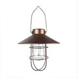 Metall Solar Laterne Garten Wasserdicht Eisen Rahmen Hängen Led Laterne Für Outdoor Terrasse Veranda Pfad Decor