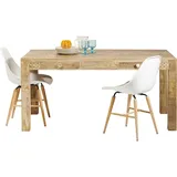 Kare DESIGN Esstisch mit Schüben Puro Plain 160 x 80 cm Holz Braun