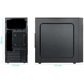 TooQ Tower Tooq TQC-4701-SP Micro-ATX Schwarz 500 W USB-C