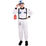 Morph Astronaut Costume Kids, Astronautenanzug Kinder, Raumanzug Kinder, Astronaut Kinder Kostüm, Astronauten Kostüm für Kinder, Astronaut Overall - S (4-6 Jahre)
