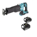 Makita Djr 360 m Akku Reciprosäge 36V ( 2x18V ) Brushless Säbelsäge + 2x 4,0 Ah Akku - ohne Ladegerät - Makita