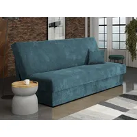 MIRJAN24 Schlafsofa Adela Mini Cord, mit Schlaffunktion und Bettkasten, Aufklappbar, Bonellfeder grün