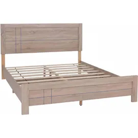 MCW Doppelbett P44 160 x 200 cm Eiche MDF Sonoma Eiche-Optik