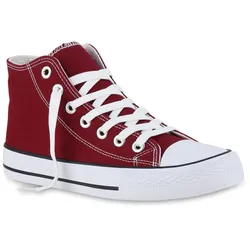Herren Sneaker High in Burgund