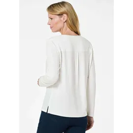 GOLDNER Elegantes Chiffonshirt mit Jersey-Details Weiß 42