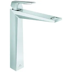 Einhand-Waschtischbatterie Allure Brilliant Private Collection 24417, XL-Size, Griff mit Rändelstruktur, für freistehende Waschschüsseln, glatter Körper, chrom
