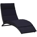furnicato Sonnenliege 162 x 64 x 86 cm Grau