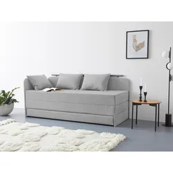 Polsterliege MAINTAL "Diana", grau, B:84cm, Komplettbetten, mit Stauraum