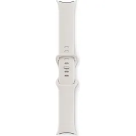 Google Pixel Watch BT polished silver Sportarmband chalk